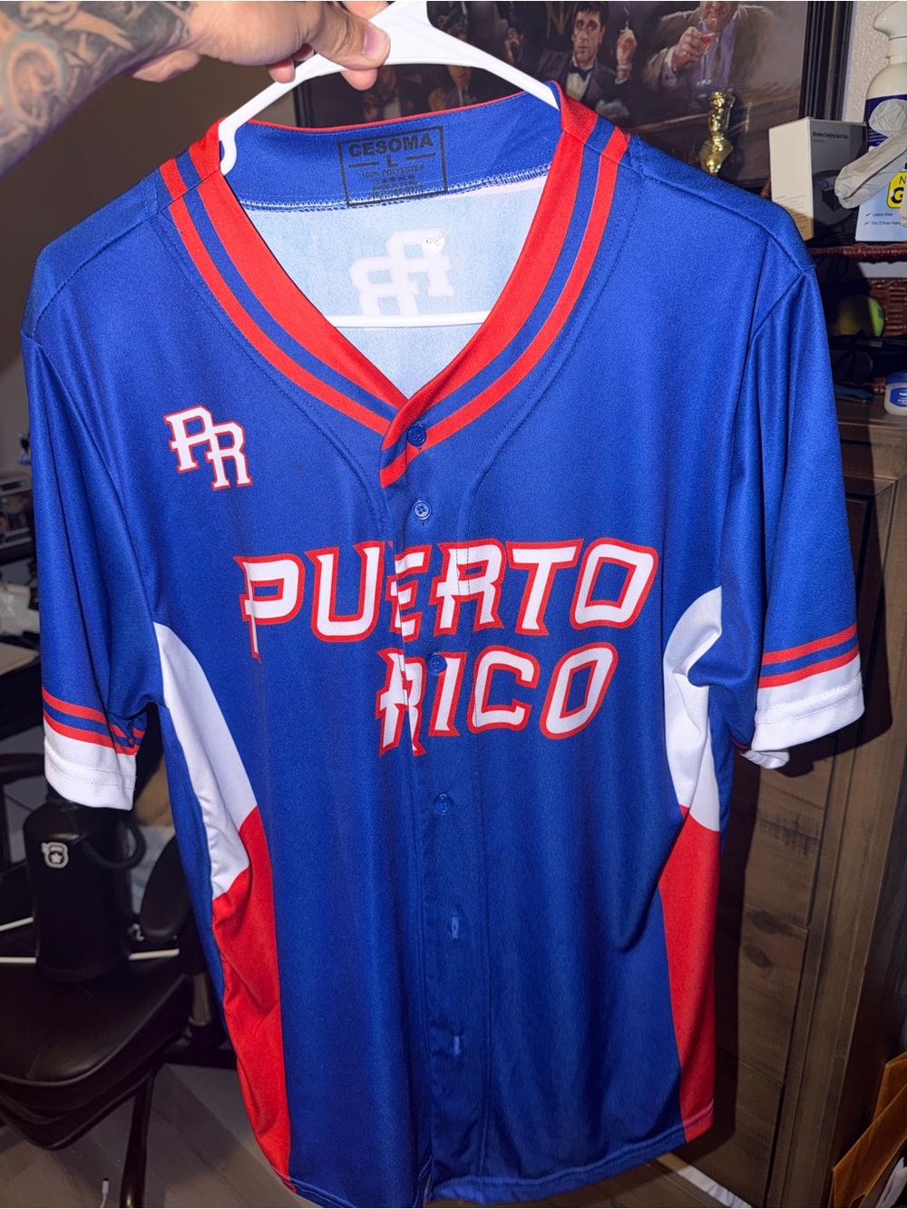 Puerto Rico Blue Red Baseball Jersey
